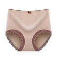 thumbnail image 1 of Annhoo Lounge Panties for Women Trendy Lace Trim High Waisted Seamless Briefs Bowknot Front Full Coverage Underwear, 1 of 3