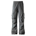 thumbnail image 1 of Annhoo Man's Casual Pants Loose Outdoor Windproof Quick Dry Work Pant Sun Protection Drawstring Pockets Trendy Cargo Pants, 1 of 5