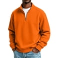 thumbnail image 1 of Annhoo Men Quarter Zip Sweatshirt Stand Collar Long Sleeve Comfy Loose Pullover Casual Vacation Going Out Tops, 1 of 9
