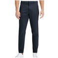 thumbnail image 1 of Annhoo Men's Business Trousers Casual Thin Button Zipper Solid Color Dressy Pants Daily Flat Front Work Pockets Pants, 1 of 6