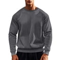 thumbnail image 1 of Annhoo Men's Solid Color Sweater Corduroy Long Sleeve Comfy Loose Crew Neck Sweatshirts with Pocket Warm Trendy Pullover, 1 of 8