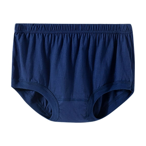 Annhoo Men's Womens Cotton Underwear Plus Size High Waisted Full Coverage Breathable Briefs Cozy Solid Boyshort Panties