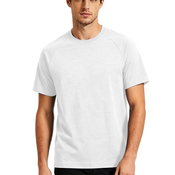 Annhoo Mens Athletic T-Shirts Lightweight Quick Dry Solid Color Crewneck Short Sleeve Tops Running Clothes