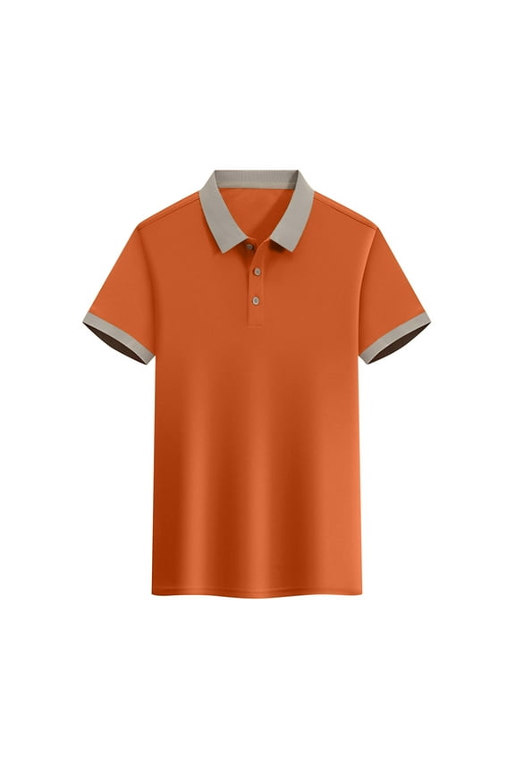 Mens Golf Shirt Quick Dry Wicking Solid Color Collared Short Sleeve Tops Activewear Clothes