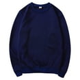 thumbnail image 1 of Annhoo Mens Pullover Long Sleeve Crew Neck Loose Pullover Solid Color Comfy Sport Casual Tops Fall Outdoor Sweater, 1 of 3
