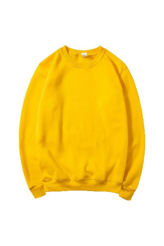 Mens Pullover Long Sleeve Crew Neck Loose Pullover Solid Color Comfy Sport Casual Tops Fall Outdoor Sweater