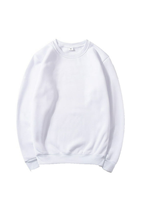 Mens Pullover Long Sleeve Crew Neck Loose Pullover Solid Color Comfy Sport Casual Tops Fall Outdoor Sweater