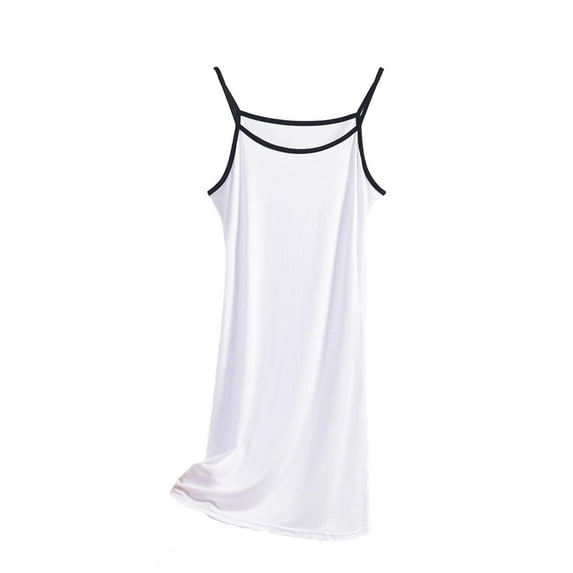 Annhoo Nightgown for Women Plus Size Spaghetti Strap Sleeveless Nightshirt Loose Comfy Crewneck Cami Nightwear