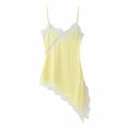thumbnail image 1 of Annhoo Nightgown for Women V Neck Lace Block Color Soft Thin Strap Fahion Sleeveless Night Dress Casual Clothes, 1 of 2