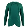 thumbnail image 1 of Annhoo Nursing Maternity Tops Long Sleeve Layered Drawstring Breastfeeding Hoodies Casual Pregnant Shirts Solid Color Blouses, 1 of 4