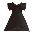 thumbnail image 1 of Annhoo Off the Shoulder for Girls Elegant Short Sleeve Cami Dress Bowknot Front Slit Dresses for Evening Party, 1 of 9