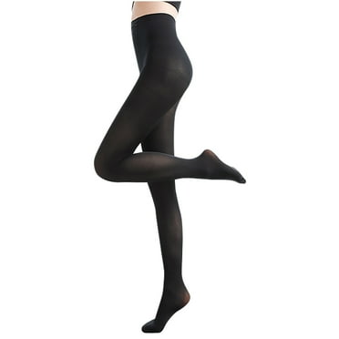 Annhoo Opaque Tights for Women High Waisted Fake Translucent Warm Pantyhose Seamless Stretchy Footed Tights