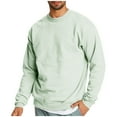 thumbnail image 1 of Annhoo Oversized Men's Sweatshirts Casual Comfy Fall Winter Pullover Solid Color Long Sleeve Loose Crew Neck Basic Tops, 1 of 8