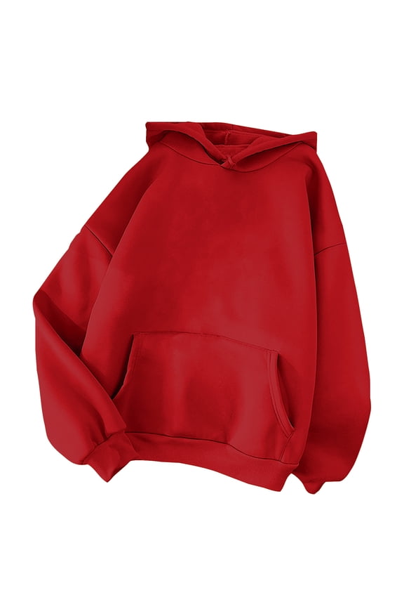 Oversized Sweatshirt for Women Long Sleeve Hoodies Fall Plus Size Basic Casual Loose Tops with Pockets