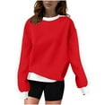 thumbnail image 1 of Annhoo Womens Long Sleeve Sweatshirts Crew Neck Color Block Hooded Pullover Trendy Loose Tops Fall Winter Clothes Outfits, 1 of 4
