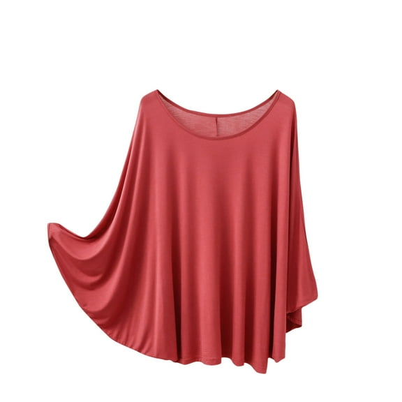 Annhoo Oversized T Shirts for Women Casual Loose Long Sleeve Crewneck Tops Fall Cozy Solid Color Loungewear