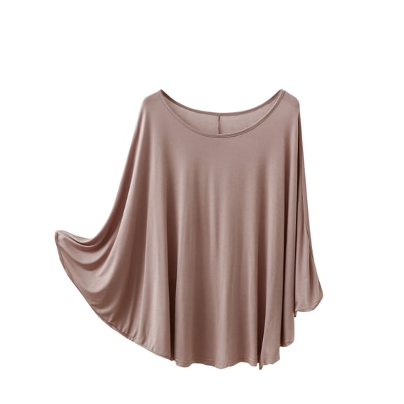 Annhoo Oversized T Shirts for Women Casual Loose Long Sleeve Crewneck Tops Fall Cozy Solid Color Loungewear