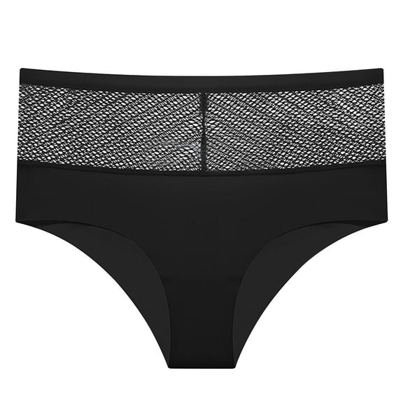 Annhoo Panties for Women No Show Mesh Breathable Briefs Comfort Solid Full Coverage Hollow out Underwear