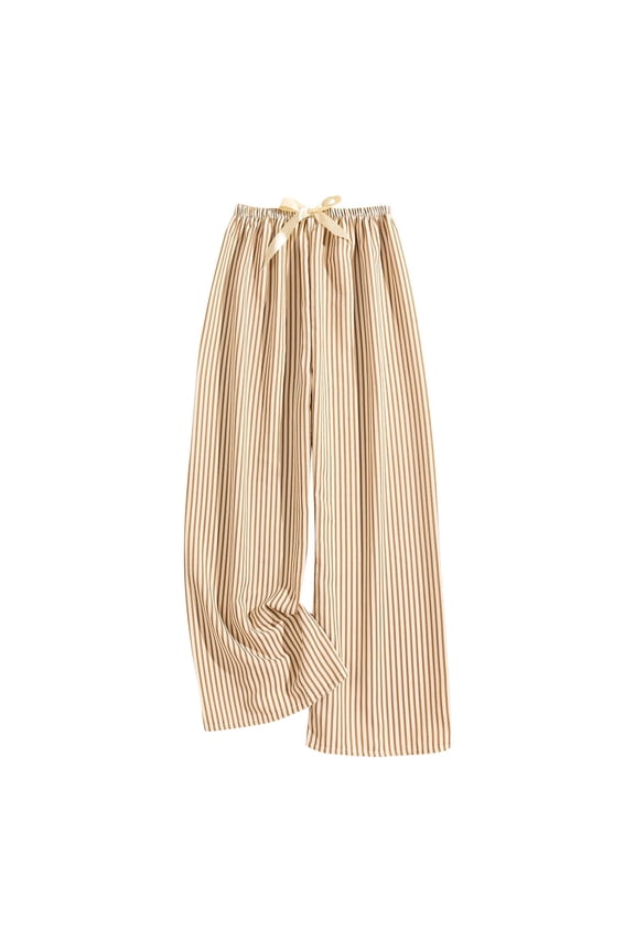 Pants for Women Drawstring Block Color Striped Loose Wide Leg Trousers Loungewear Cute Clothes