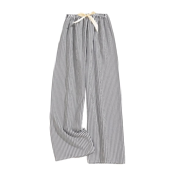 Annhoo Pants for Women Drawstring Block Color Striped Loose Wide Leg Trousers Loungewear Cute Clothes