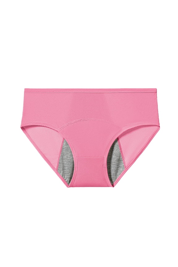 Period Underwear for Women Plus Size Mid Waisted Full Coverage Briefs No Show Breathable Everyday Panties
