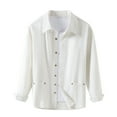 thumbnail image 1 of Annhoo Plus Sise Blouse for Men Long Sleeve Button Down Cardigan Shirts with Pockets Comfy Solid Color Casual Tops Clothes, 1 of 6