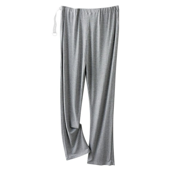 Annhoo Plus Size Pant for Pregnant Women Adjustable Waist Belly Support Casual Knit Trouser Loose Soft Pajamas Pants