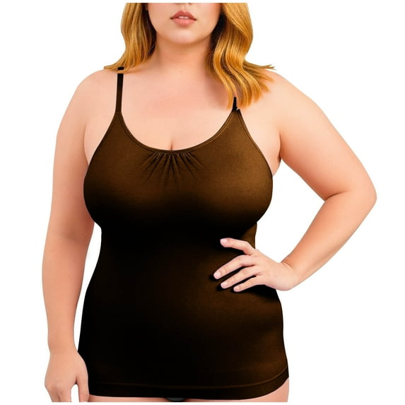 Annhoo Plus Size Vest for Womens Round Neck Solid Color Pleat Decor Loose Tank Tops Fashion Going Out Clothes