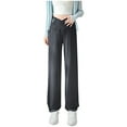 thumbnail image 1 of Annhoo Pregnancy Pants for Women Crossover Waist Straight Leg Cotton Maternity Pants Over The Belly Loose Comfy Trousers, 1 of 5