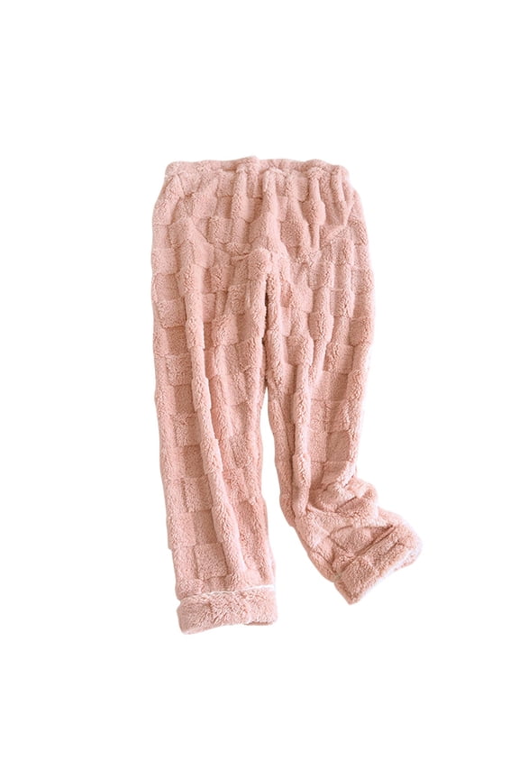 Pregnant Fleece Pants for Women Casual Solid Color Velet Sleepwear Soft Comfy Belly Support Maternity Pajama Pants