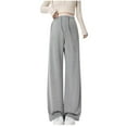 thumbnail image 1 of Annhoo Pregnant Sweatpants for Women Drawstring Elastic Waist Solid Color Trousers Maternity Baggy Wide Leg Lounge Pants, 1 of 6