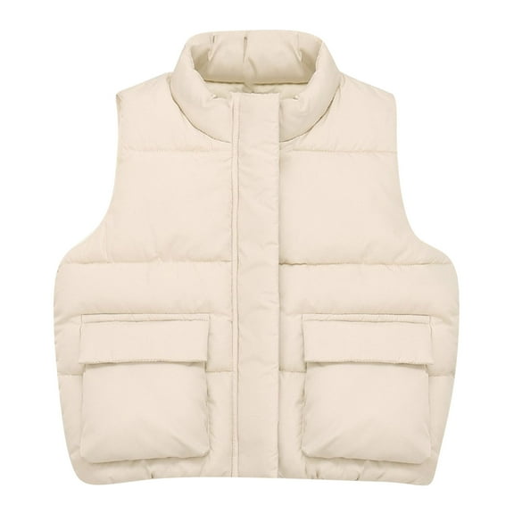 Annhoo Puffer Vest Jacket for Kids Boys Girls Lightweight Zipper Fleece Sleeveless Padded Coats Winter Warm Waistcoat 2-7 Years