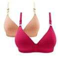 thumbnail image 1 of Annhoo Push up Bras for Women 2PCS Wireless Breathable Polka Dots Everyday Bras Comfort Support Wire Free Bralette, 1 of 2