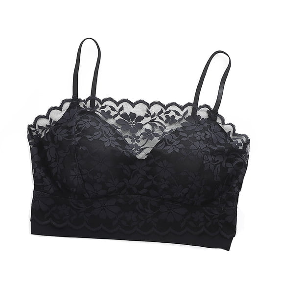 Annhoo Push up Bras for Women Lace Patchwork Spaghetti Strap Full Coverage Bralettes High Support Cami Everyday Bras