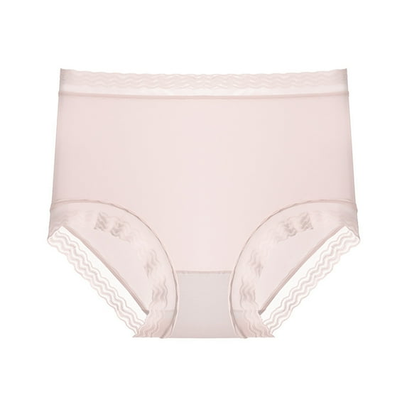 Annhoo Seamless Underwear for Women High Waist Full Coverage Everyday Briefs No Show Lace Trim Breathable Panties