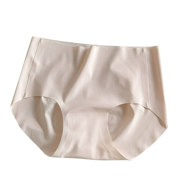 Annhoo Seamless Underwear for Women High Waisted No Show Stretch Silk Panties Full Coverage Breathable Briefs