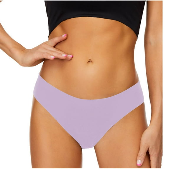 Annhoo Seamless Underwear for Women Low Rise No Show Cotton Briefs Plus Size Comfy Stretch Bikini Panties