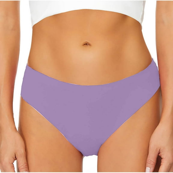 Annhoo Seamless Underwear for Women Low Rise No Show Cotton Briefs Plus Size Comfy Stretch Bikini Panties