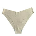 thumbnail image 1 of Annhoo Seamless Underwear for Women Mid Rise V Crossover No Show Silky Panties Comfy Breathable Bikini Briefs, 1 of 2