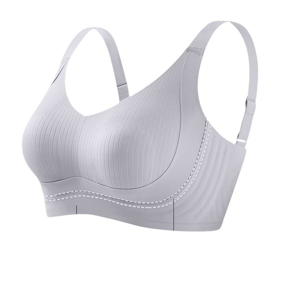 Annhoo Sports Bras for Women Plus Size High Impact Yoga Bralettes Ladies Casual Wireless Full Coverage Liftup Bra