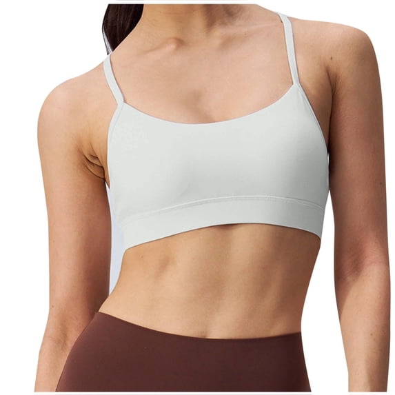 Annhoo Sports Bras for Women Square Neck Stretchable Breathable Solid Color Slim Nursing Brassiere Underwear Clothes