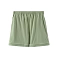 thumbnail image 1 of Annhoo Sports Shorts for Women Cotton Summer Elastic Waisted Wide Leg Athletic Workout Casual Shorts with Pocket, 1 of 6