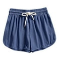 thumbnail image 1 of Annhoo Summer Biker Shorts for Women Casual Basic Drawstring Elastic Waist Shorts Comfy Workout Yoga Running Shorts, 1 of 5