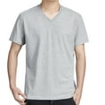 thumbnail image 1 of Annhoo Summer Casual Tops for Men Cotton V Neck Short Sleeve T-Shirts Comfy Solid Color Casual Going out Tees, 1 of 4