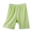thumbnail image 1 of Annhoo Summer Knee Length Shorts for Girls Comfy Soft Elastic Waist Lounge Shorts Solid Color Homewear Toddler, 1 of 6