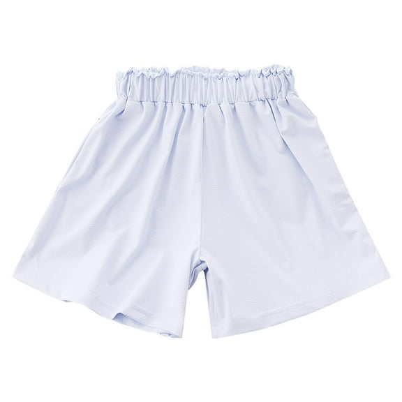Annhoo Summer Sun Protection Shorts for Girls Elastic Waisted Quick Dry Loose Casual Breathable Shorts 5-14 Years