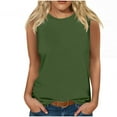 thumbnail image 1 of Annhoo Summer Tank Tops for Women Casual Trendy Crewneck Sleeveless T Shirts Loose Solid Color Beach Blouse Tees, 1 of 4