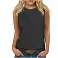 thumbnail image 1 of Annhoo Summer Tank Tops for Women Casual Trendy Crewneck Sleeveless T Shirts Loose Solid Color Beach Blouse Tees, 1 of 4