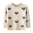 thumbnail image 1 of Annhoo Sweaters for Toddler Girls Fall Long Sleeve Crewneck Knitted Tops Cute Graphic Printed Pullover Shirts, 1 of 3