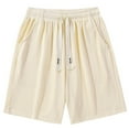 thumbnail image 1 of Annhoo Sweatpants Shorts for Men Lightweight Breathable Drawstring Plain Short Pants with Pockets Athletic Clothes, 1 of 7